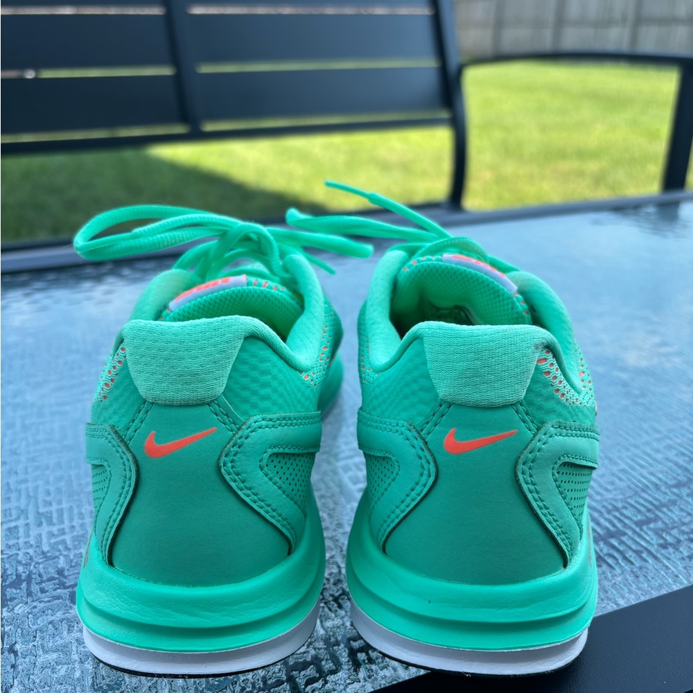 Women’s Nike Dual Fusion Run 3 Green Glow/Bright Mango-White-Volt - Picture 5 of 6